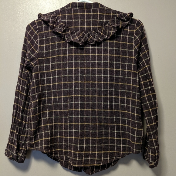 Madewell ruffle trim plaid button down - Picture 4 of 6